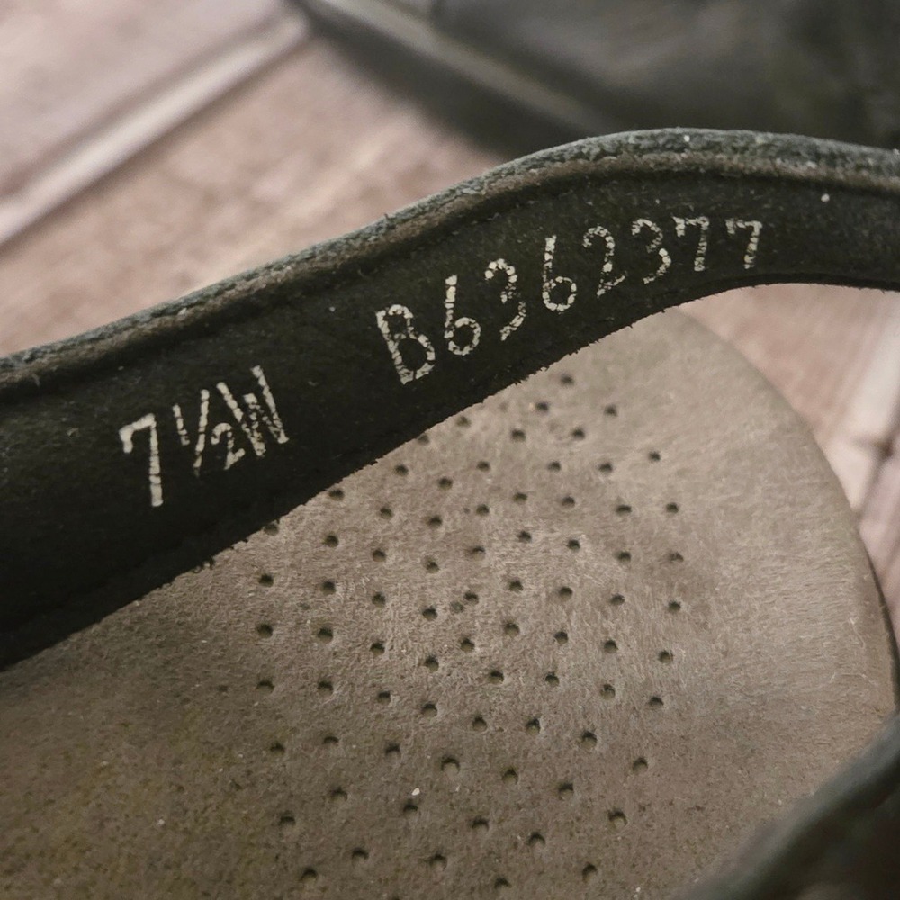 Sz 7.5 W Womens SAS Quatro Black Leather Strappy Wedge Comfort Sandals VGUC! - Picture 6 of 7